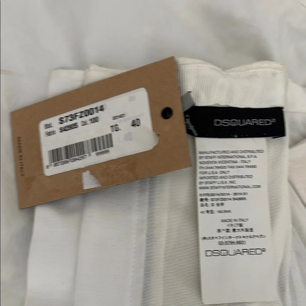 D2Squared ICONIC mini dress Black and White Floral Set sz 40/ XS - Picture 8 of 14